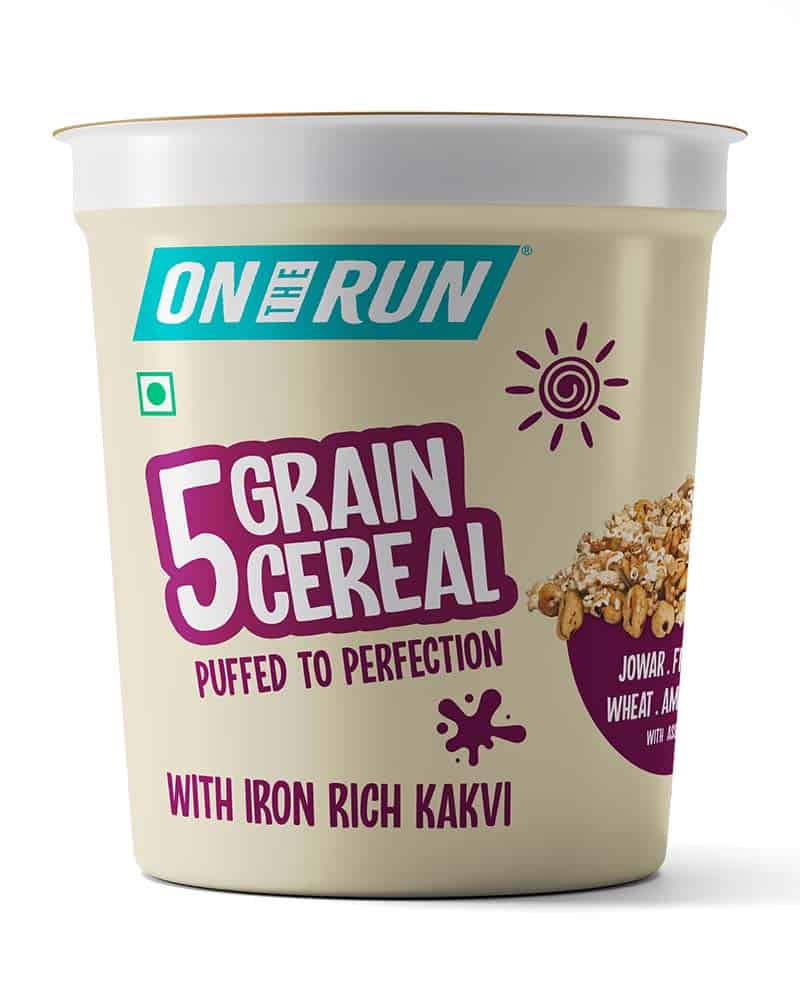 ON THE RUN 5 Grain Cereal Single serving Cup Original 50g