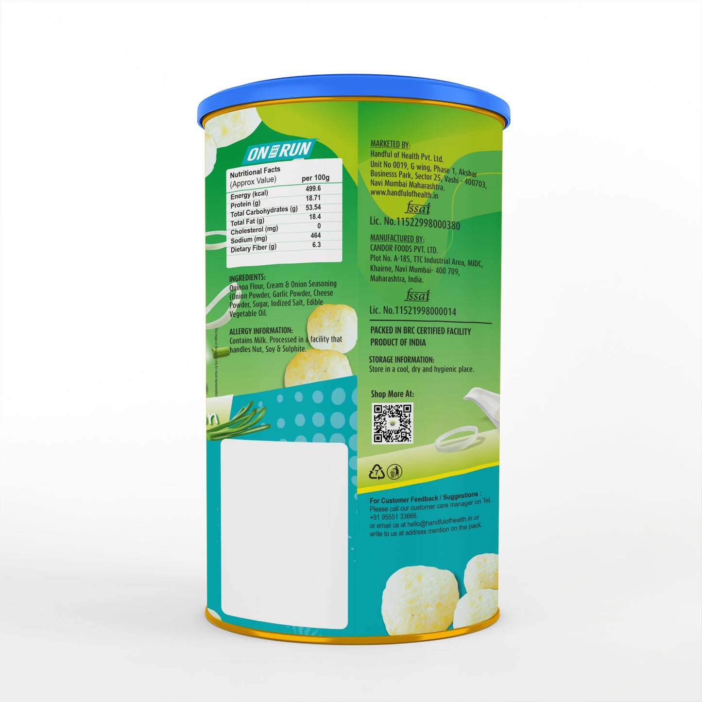 OTR Quinoa Balls - Sour Cream (70g)