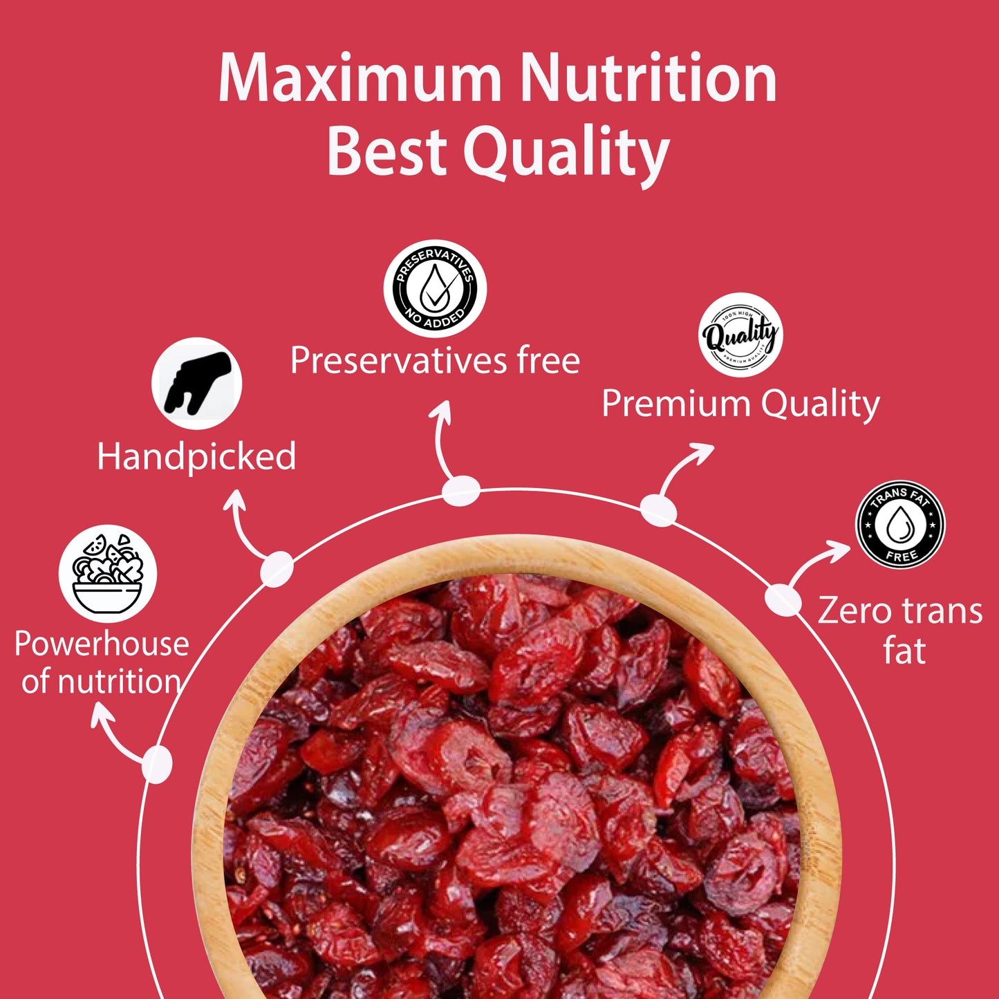 Carnival Dried Premium California Cranberry Whole 250g | Antioxidant Rich | Immunity Booster | Cranberries Dry fruit