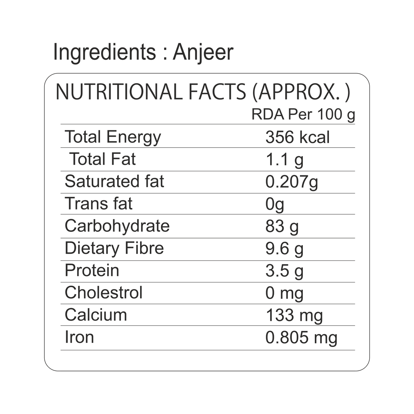 Carnival Classic Anjeer (Fig) 250g | Energy Booster, Nutrient- rich, Vegan, Healthy Dryfruit |
