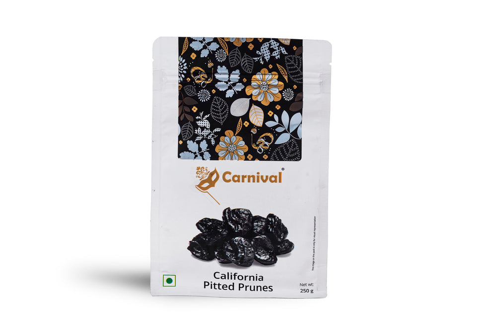 Carnival Pitted Prunes 250g | Shookha Aloobukhara| All Natural | 100% Natural| No Preservatives | Vegan | Alu bukhara | Aloo Bukharara | Dried Plum