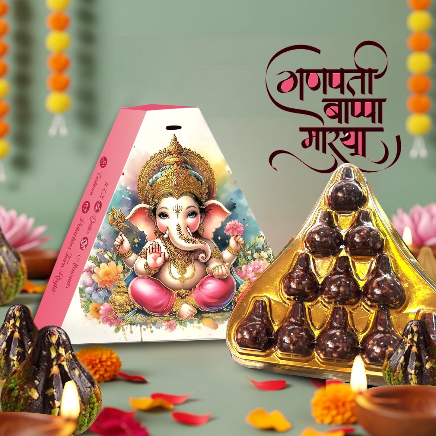 Carnival Dryfruit Modak Box – Premium Festive Treat (11 Modaks)