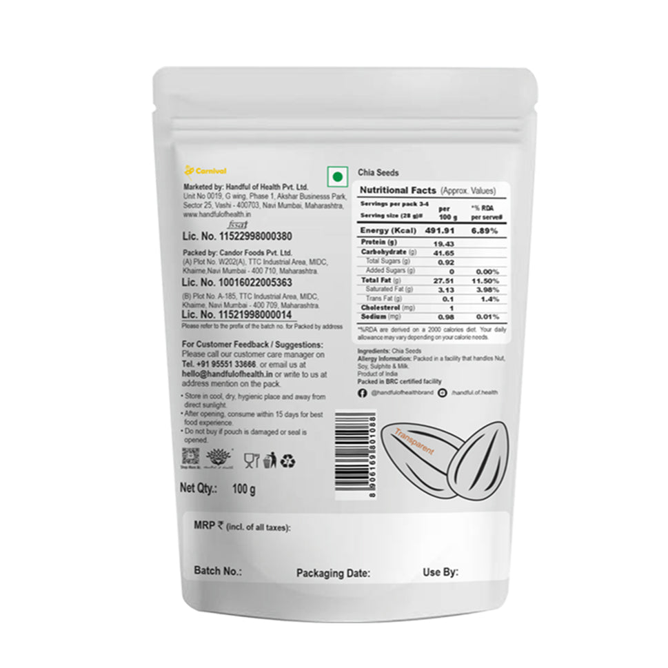 Carnival Classic Chia Seeds 200g (100g x 2N)