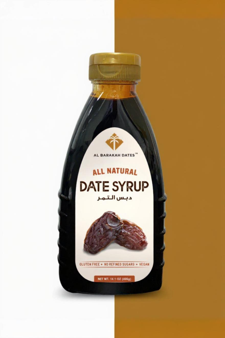 Al Barakah Date Syrup All natural 400g | Pure and Natural Date Syrup | A Healthy and Delicious Sweetener with Multiple Benefits | Perfect for Cooking, Baking, and as a Sugar Substitute |