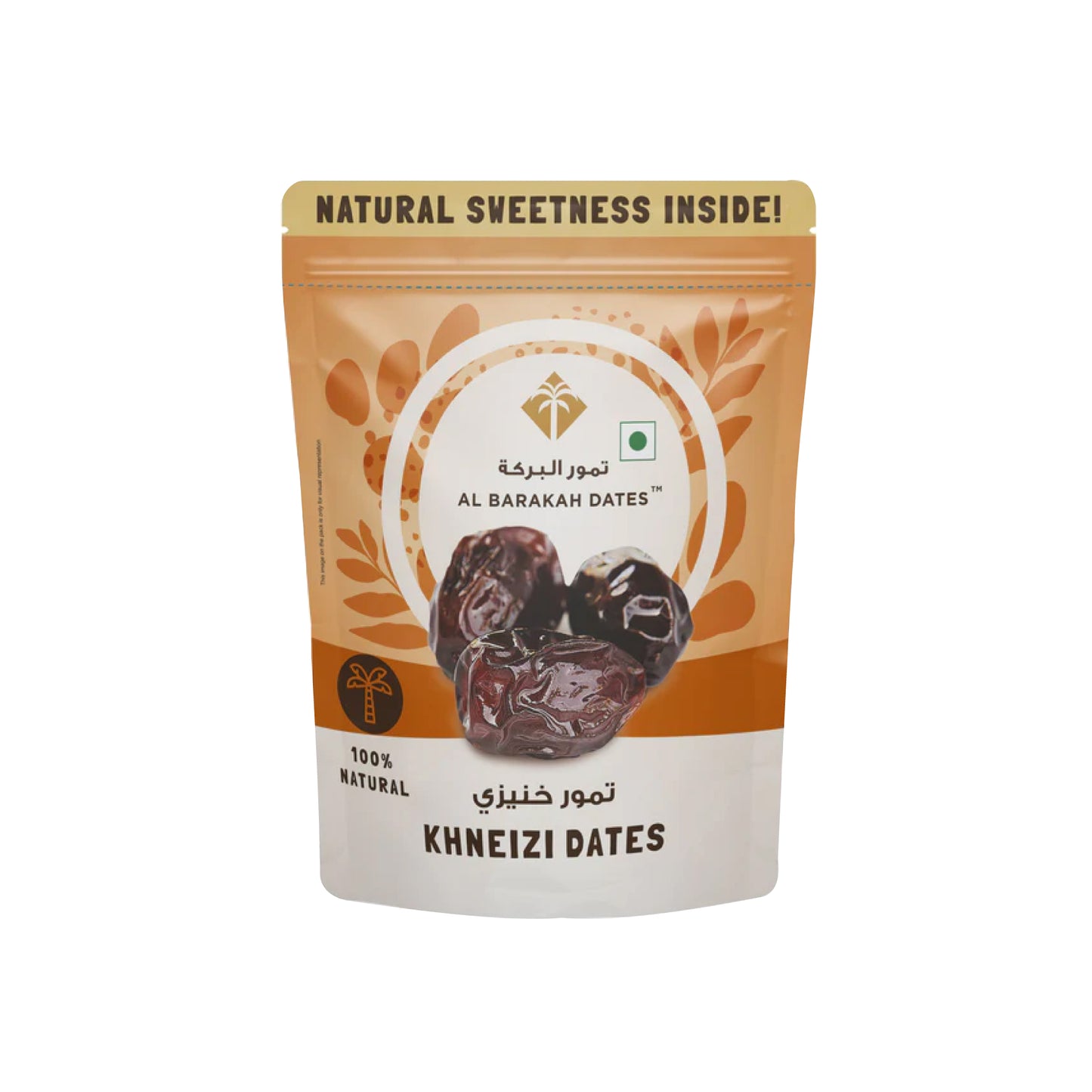 Al Barakah Khneizi Dates 400g | All-Natural Dates | Non-GMO | Organic | Vegan | No Added Preservatives and Sugar