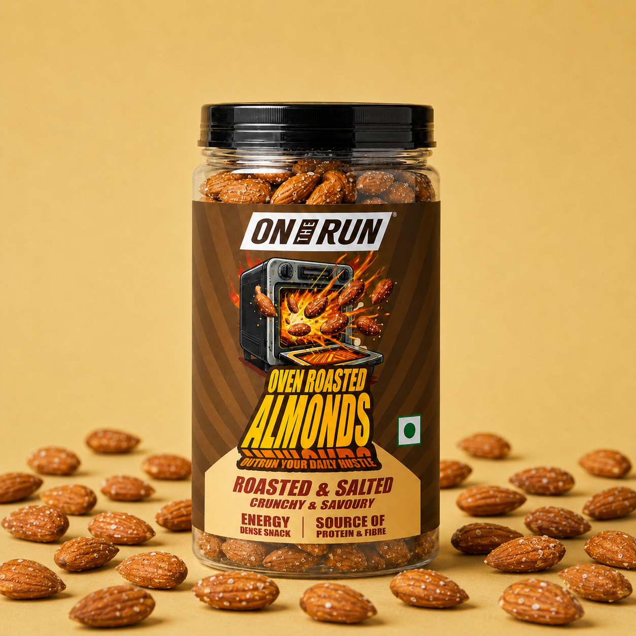 On The Run Oven Roasted Almonds – Roasted & Salted