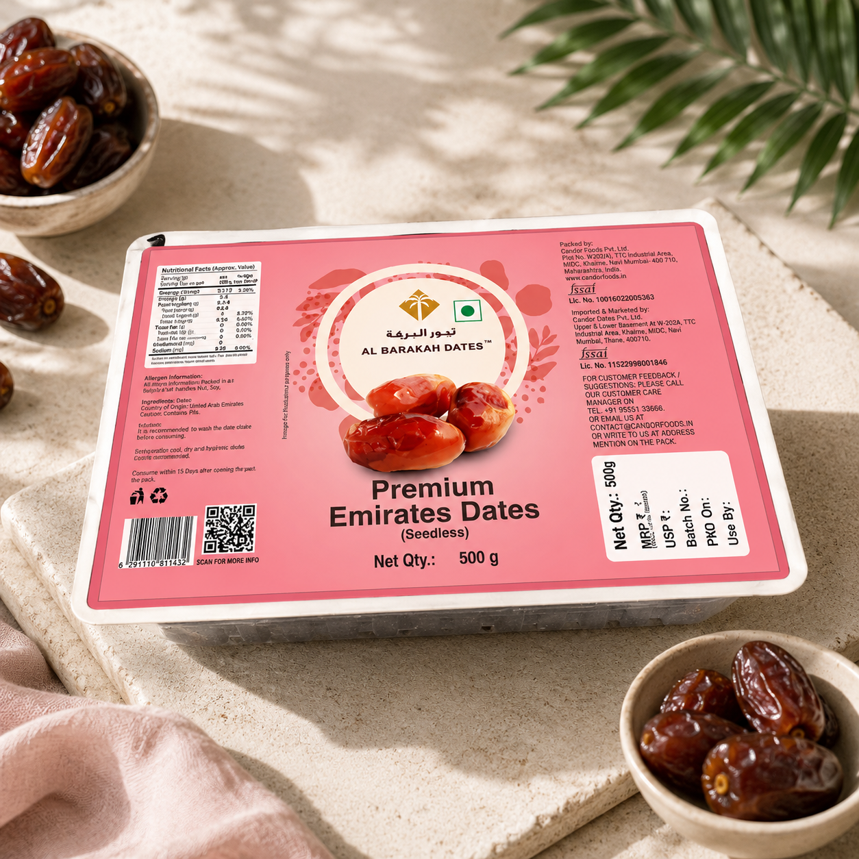 Al Barakah Premium Seedless Emirates Dates - 500g
