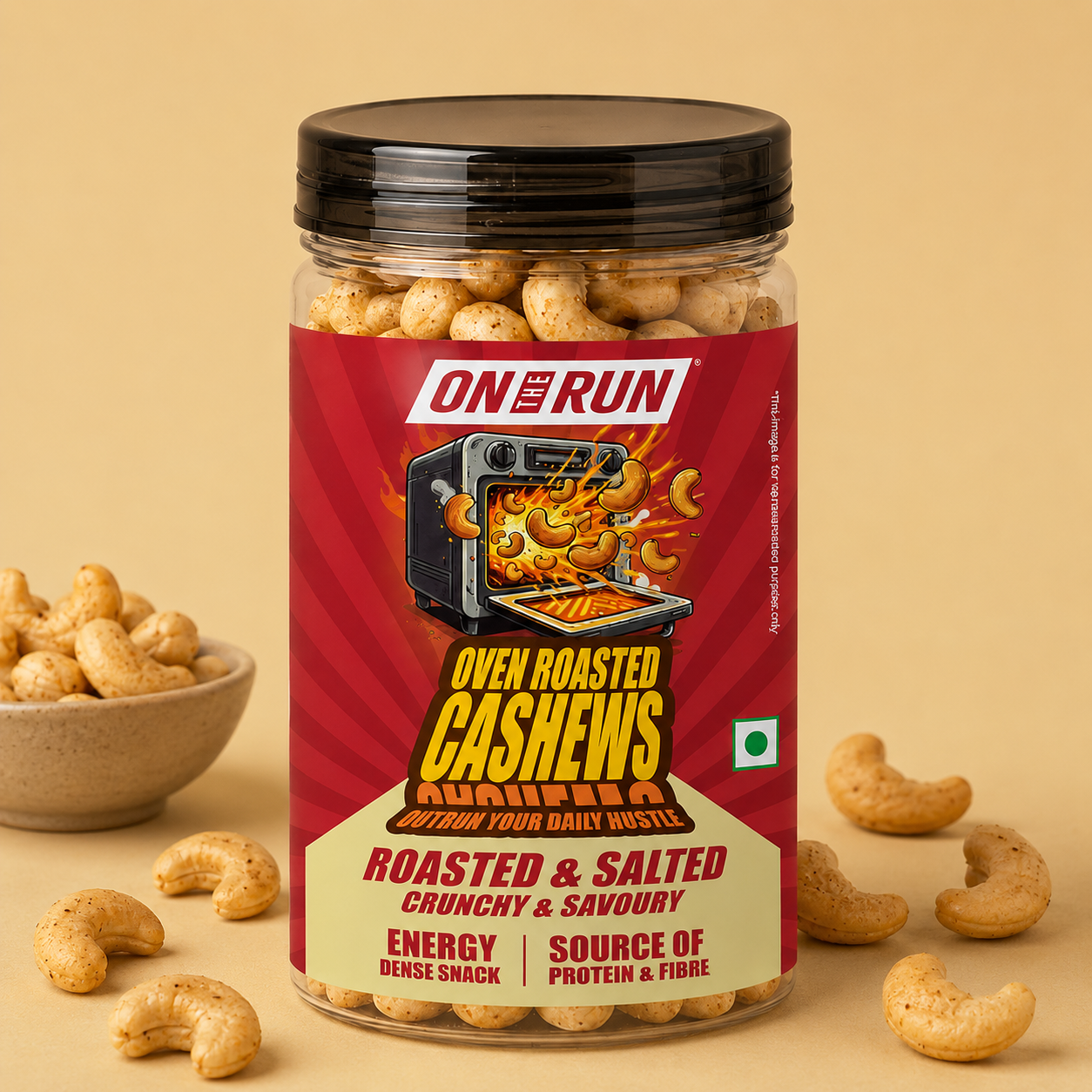 On The Run Oven Roasted Cashews – Roasted & Salted