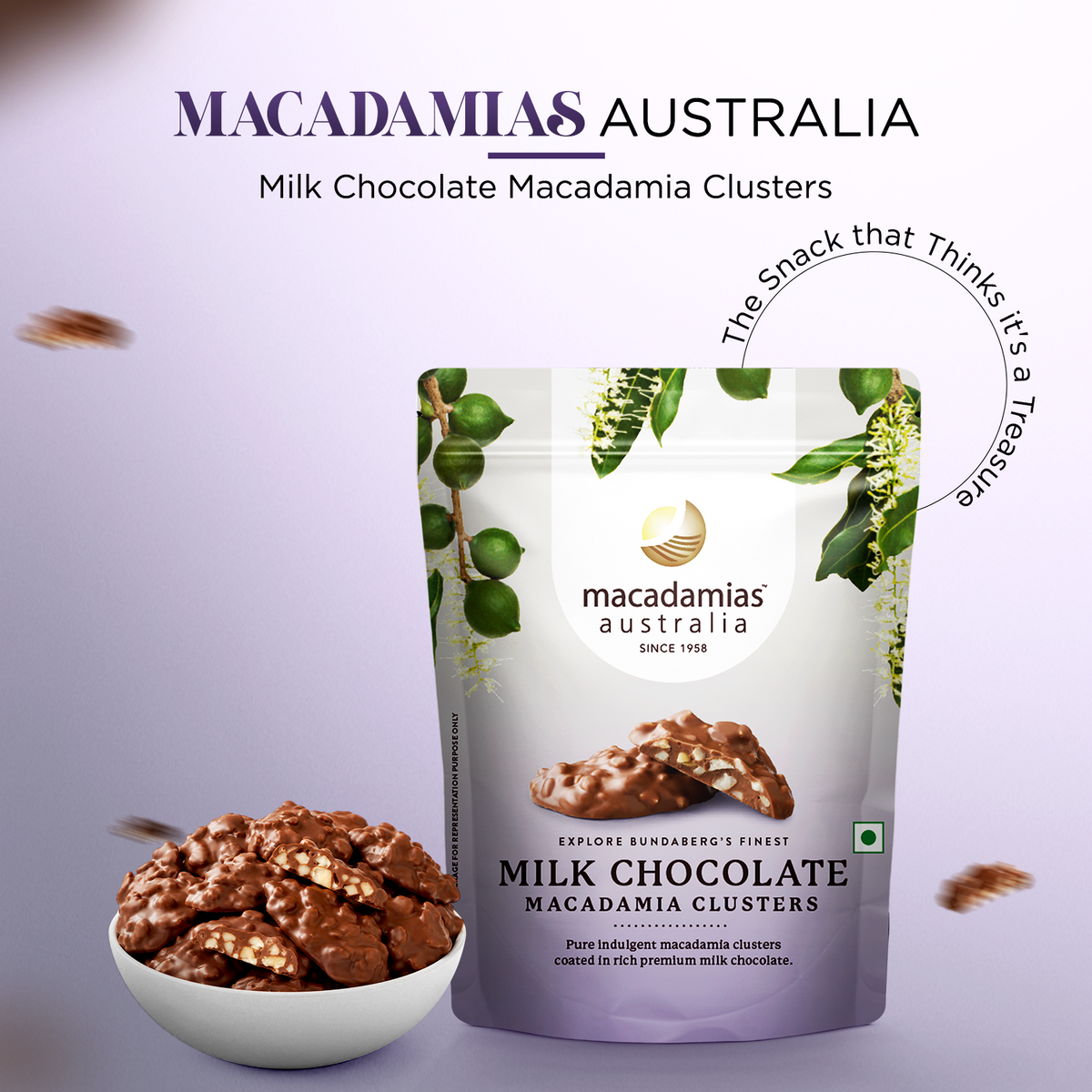 Macadamias Australia Milk Chocolate 100g