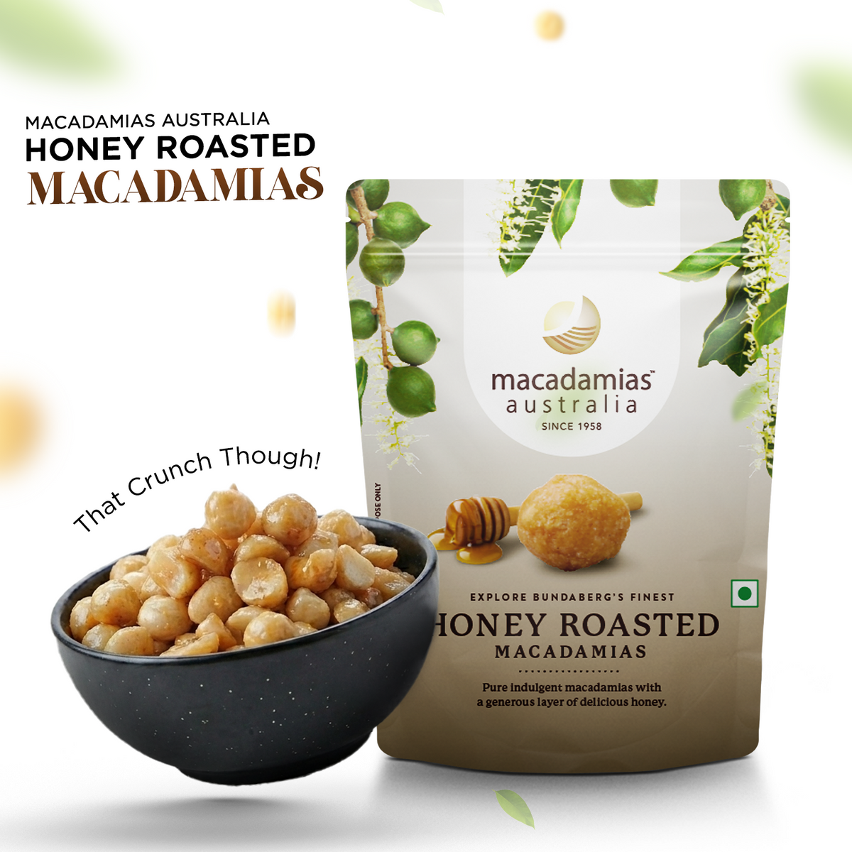 Macadamias Australia Honey Roasted 100g
