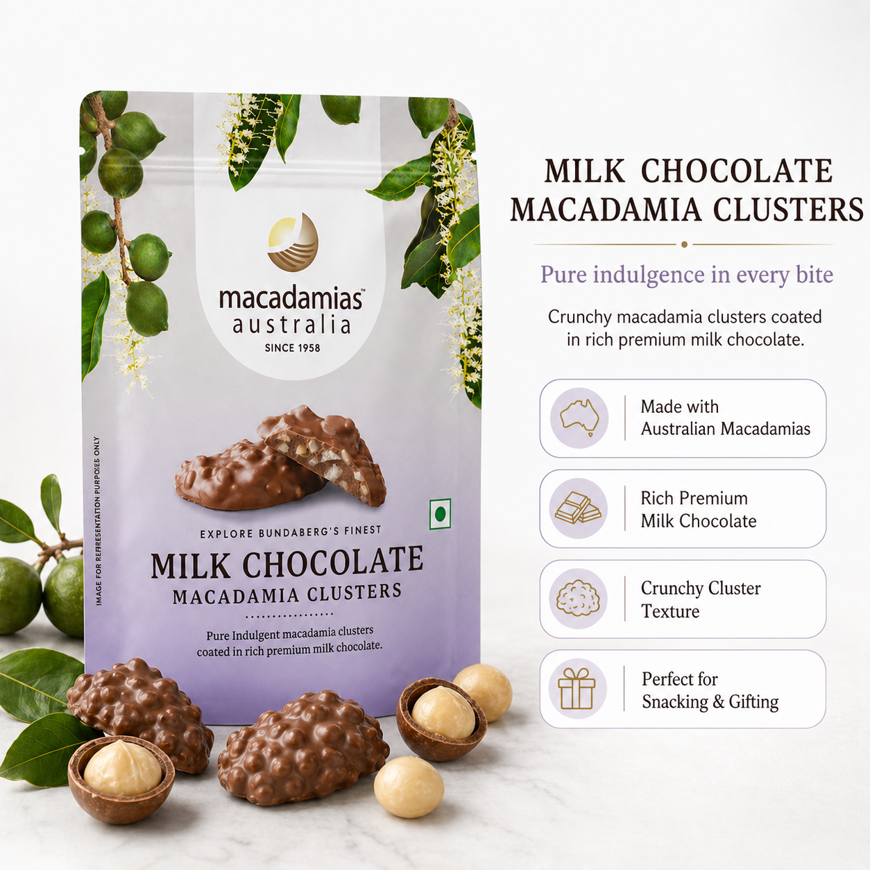 Milk Chocolate Macadamia Clusters