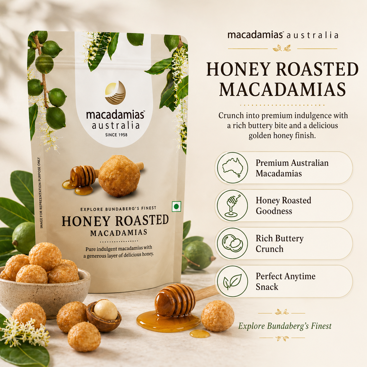 Honey Roasted Macadamias