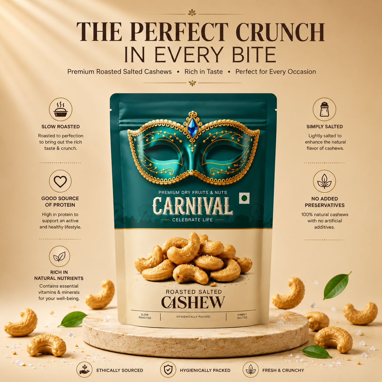 Carnival Roasted Salted Cashew