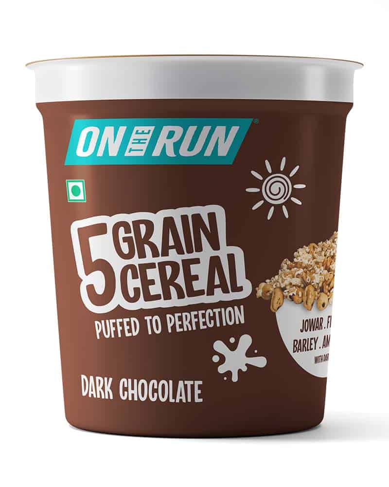 ON THE RUN 5 Grain Cereal Single serving Cup Dark Chocolate 50g