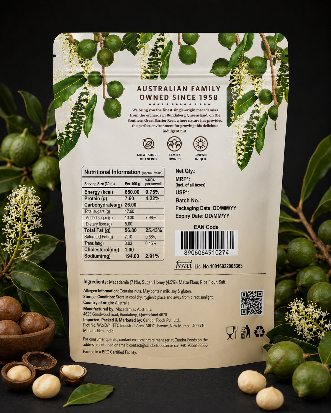 Honey Roasted Macadamias