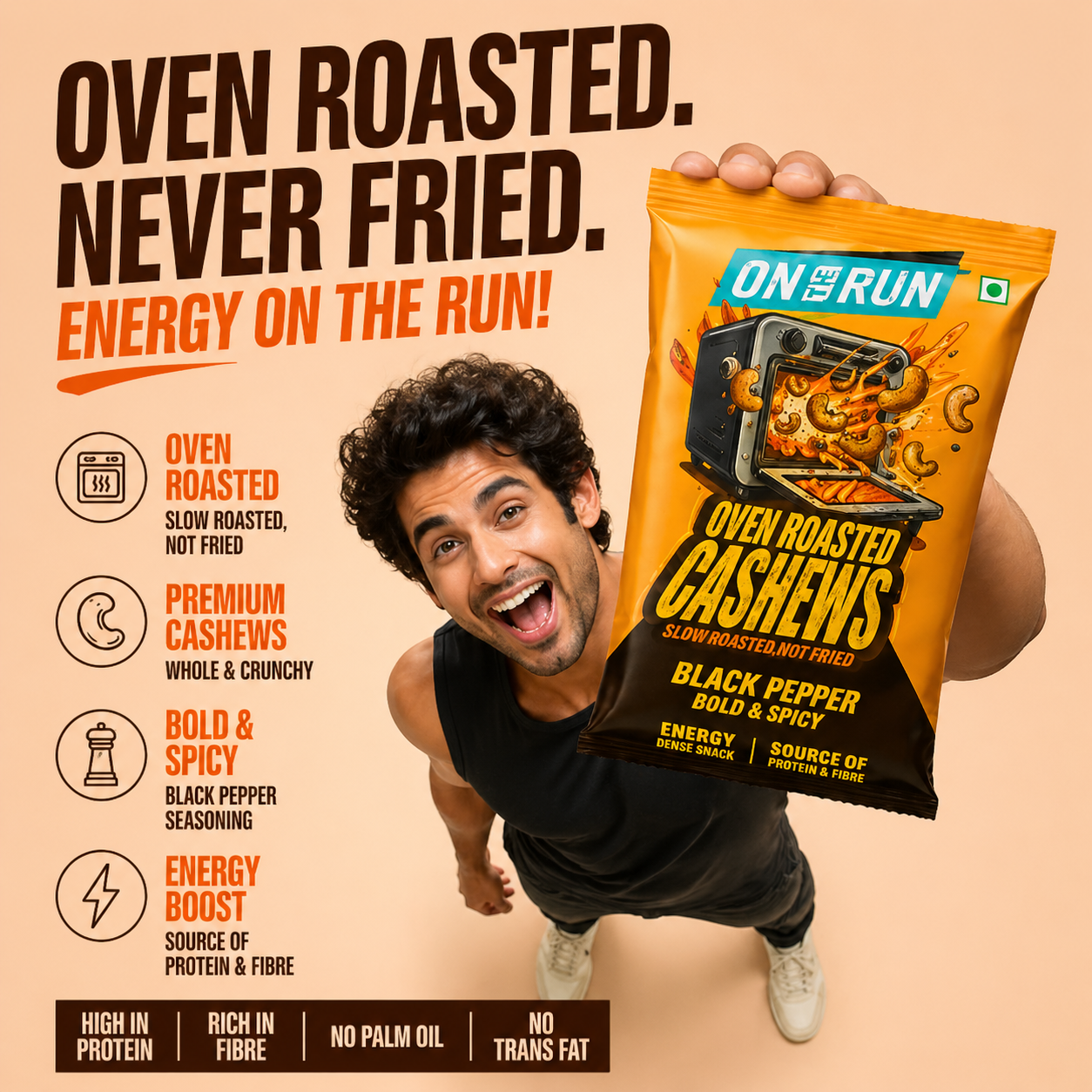 Oven Roasted Cashews (Black Pepper)