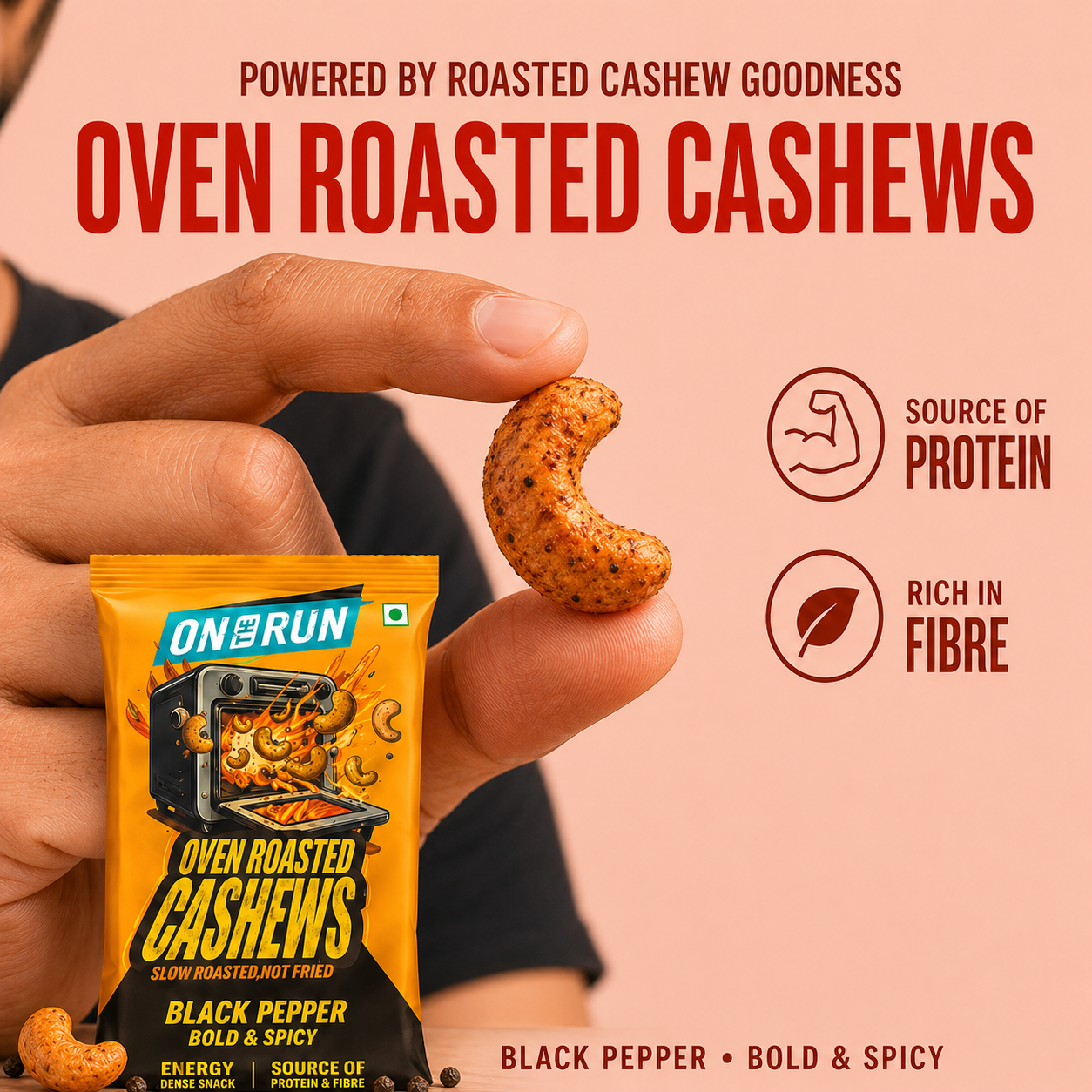 Oven Roasted Cashews (Black Pepper)