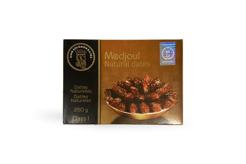 King Solomon Medjoul/Medjool Dates 250g | Nutritious & Delicious Khajur/ Khajoor, All Natural, Vegan, No Added Preservatives & Sugar |