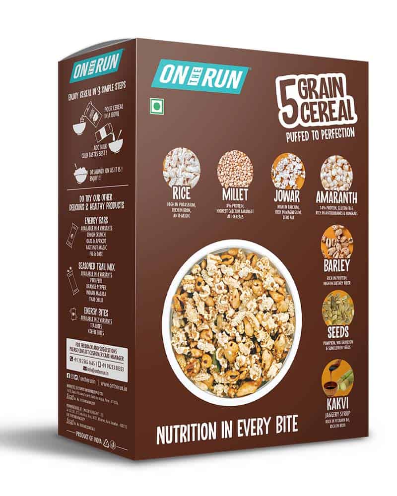 ON THE RUN 5 Grain Cereal 470g (Chocolate)