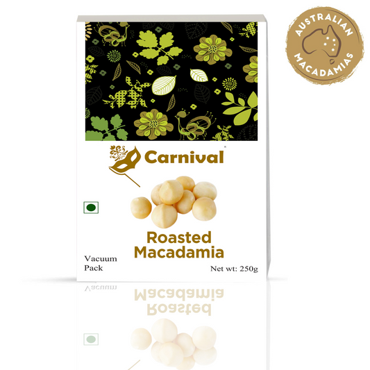 Carnival Roasted Macadamia Nuts 250g | Exotic Nuts | Vegan | Gluten Free | Perfect for guilt free snacking | All Natural |