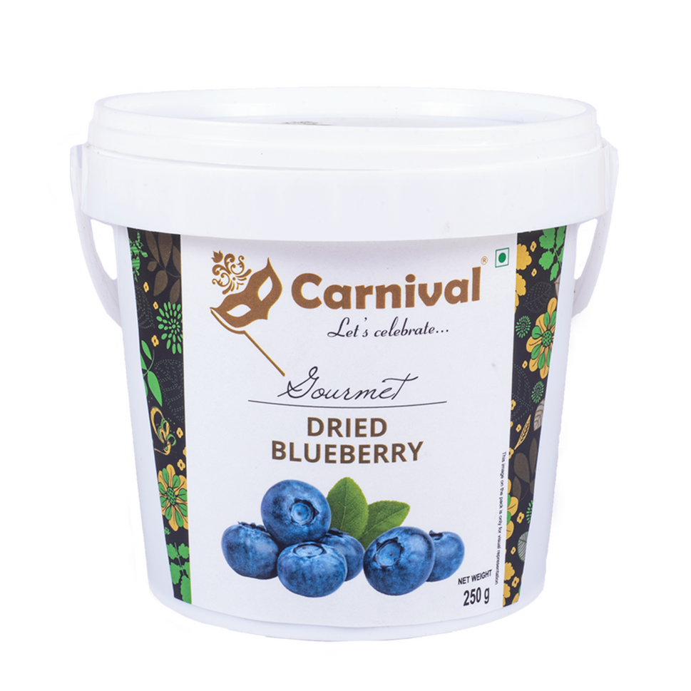 Carnival California Dried Blueberry Tub 250g | High in Antioxidants | Healthy Snacks | Berries |