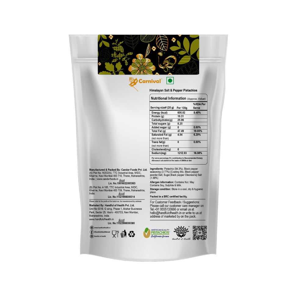 Carnival Pepper Pistachios 200g – Crunchy, Spicy & Nutritious