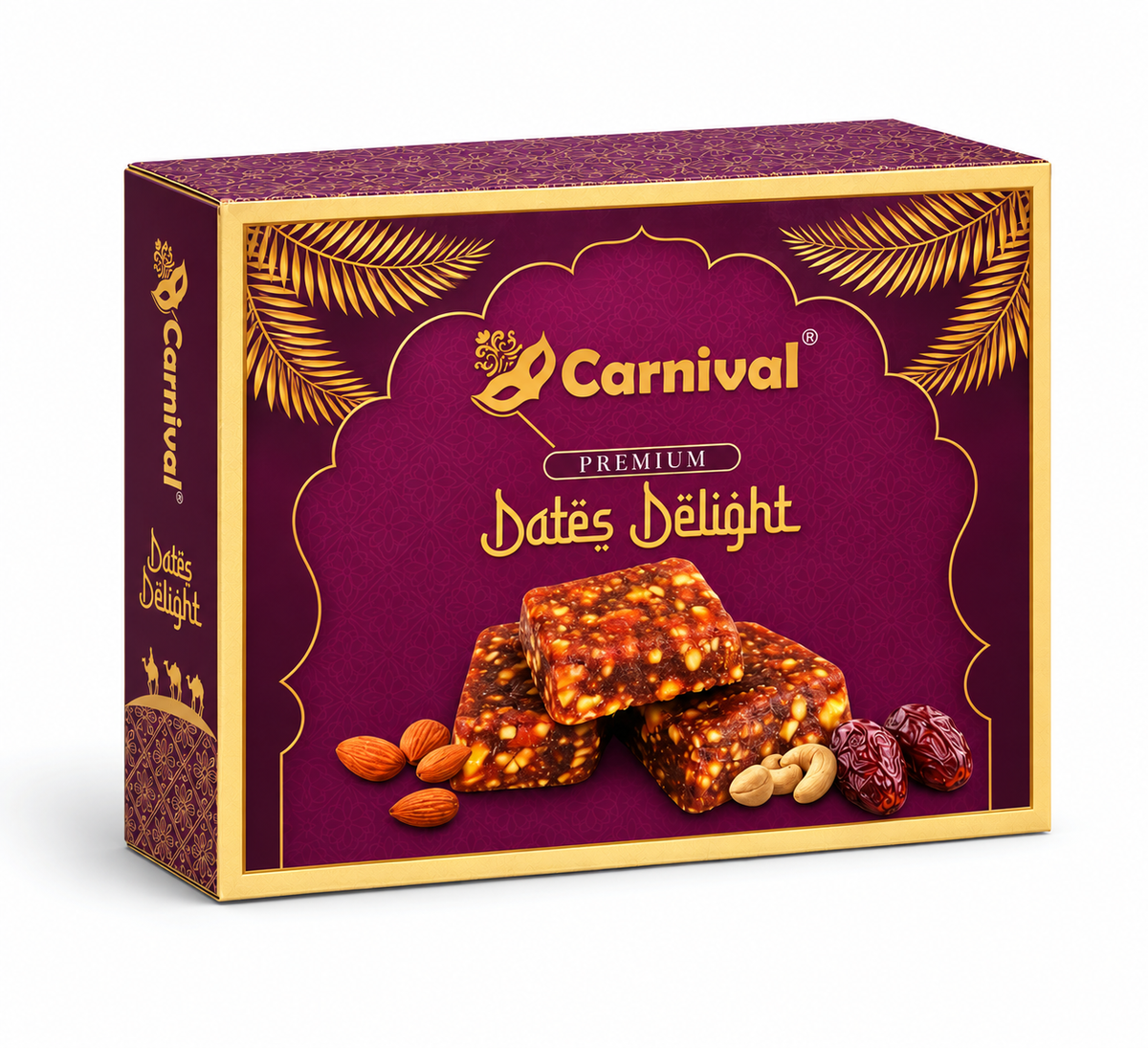 Carnival Premium Dates Delight 210g box – cardamom dates and nut bites
