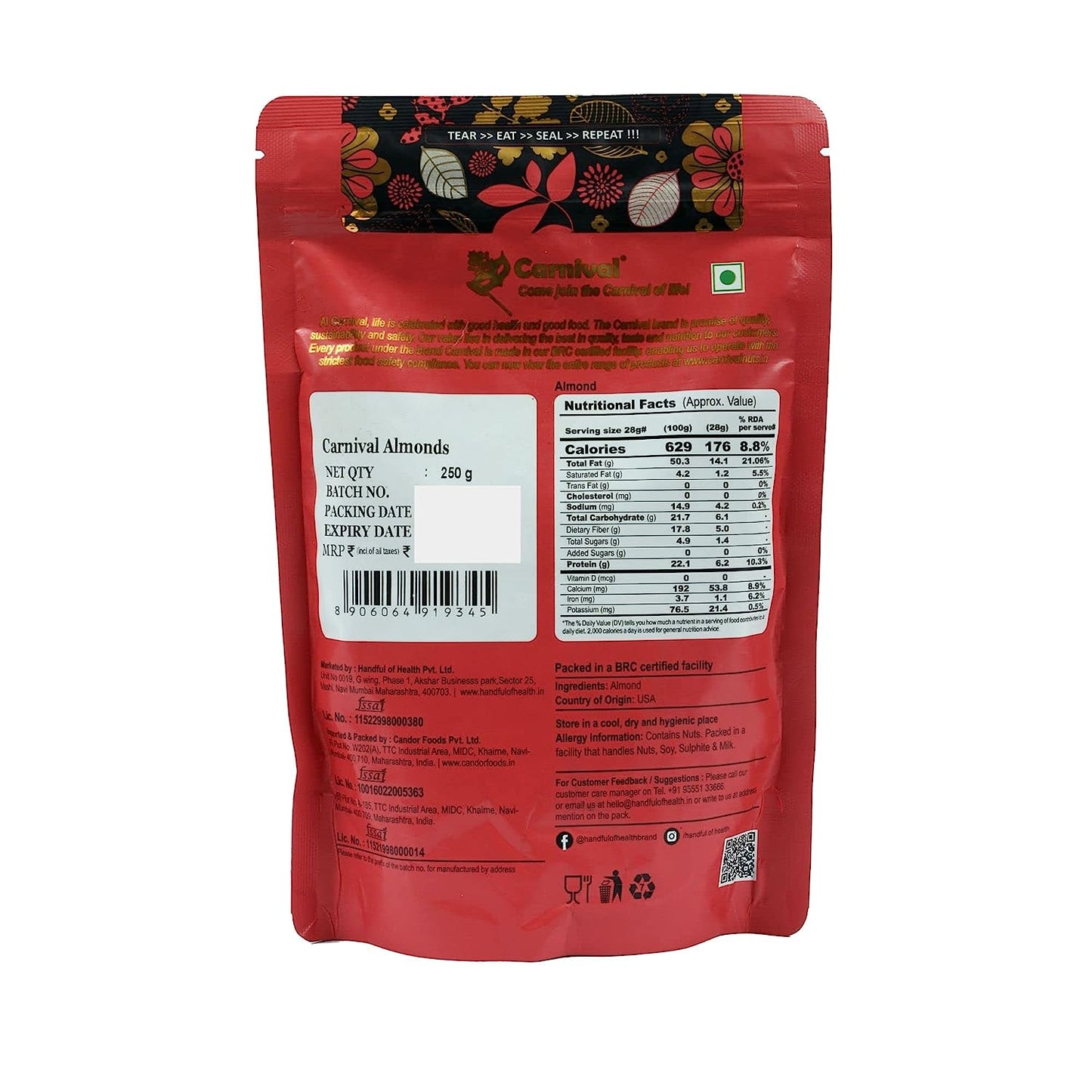 Carnival Almonds 250g