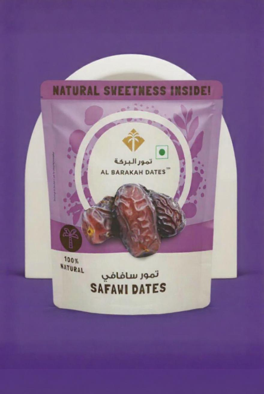 Al Barakah Safawi Dates 400g | Khajur/Khajoor | All Natural | No Added Sugar | No Preservatives | Non-GMO | Plant Based | Dates, Dryfruits