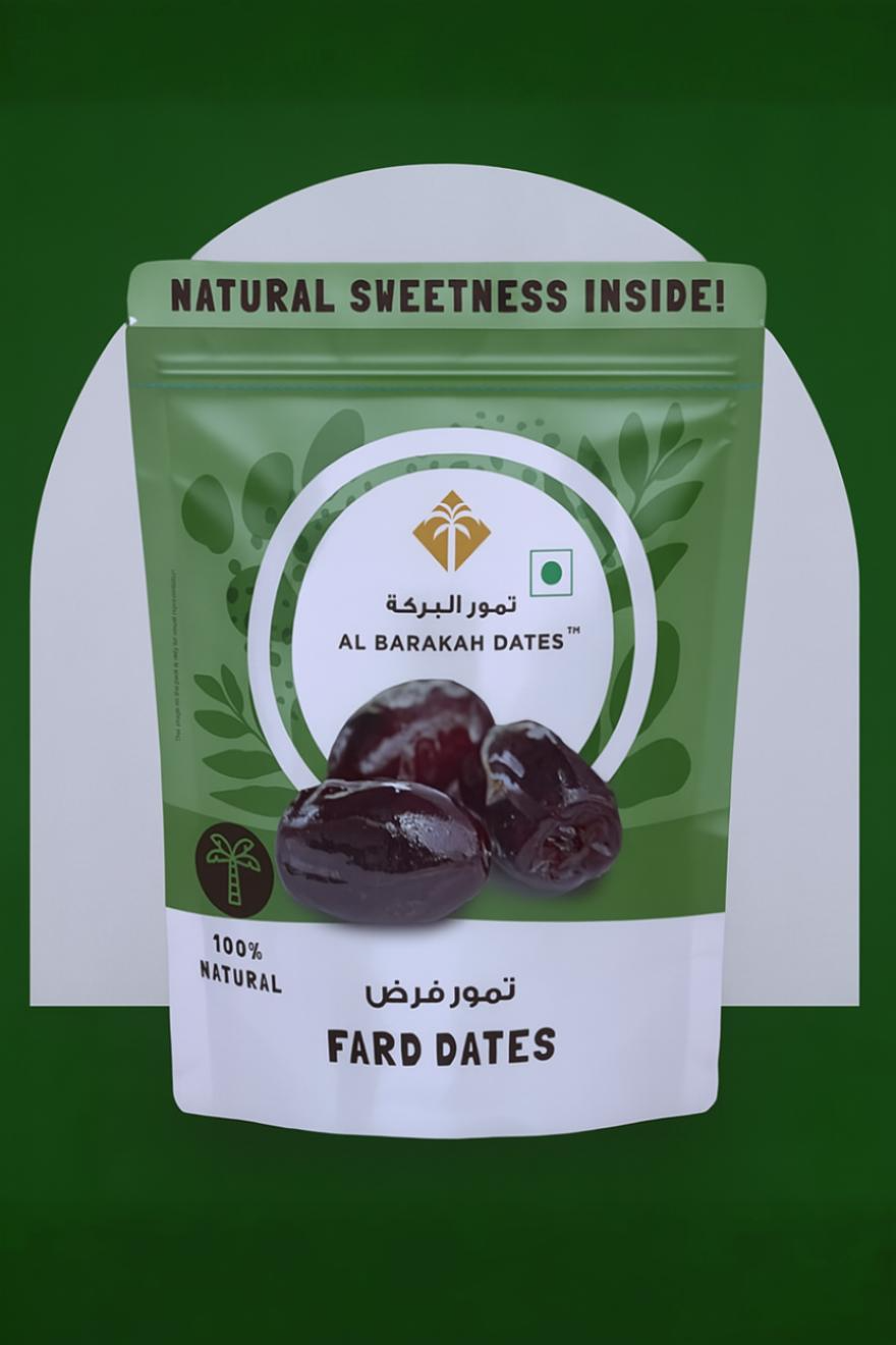 Al Barakah Fard Dates 400g | All-Natural | No Added Preservatives | Non-GMO | No Sugar | Vegan |